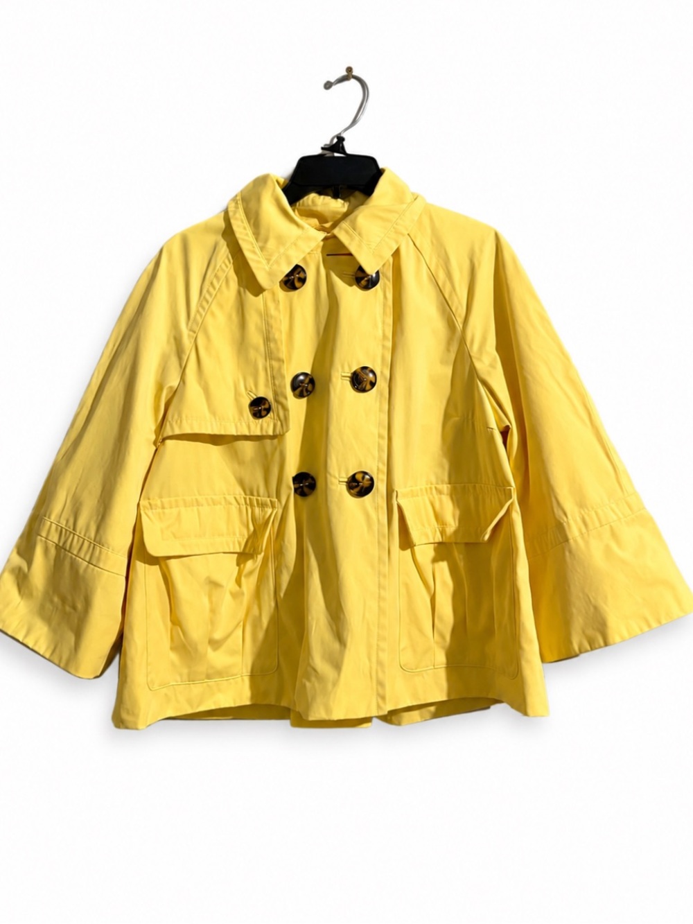 Style & Co Pea Coat Women's Yellow Cotton Blend 3/4 Sleeve Button
Front L Jacket - Picture 3 of 10